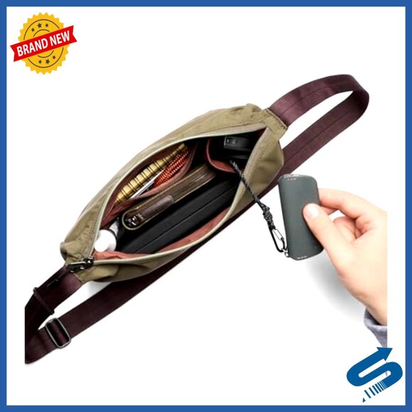 Mini Crossbody Bag with Adjustable Strap, 2.5L Capacity, Multiple Pockets